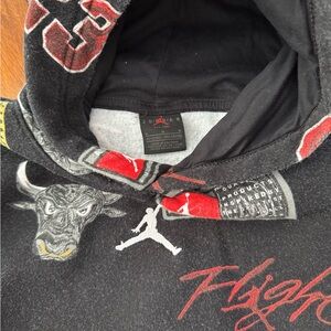 Jordan Black Hoodie with Red and White Details